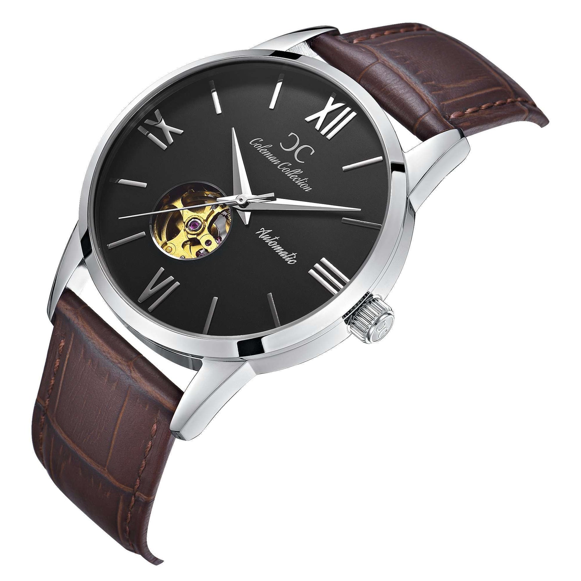Coleman Collection Watches, Open-Heart, OPEN HEART - BLACK & BROWN Side View